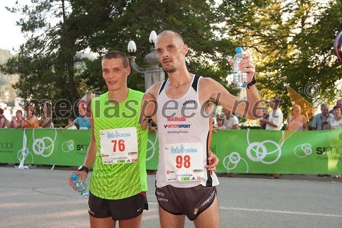 Blaž Grad, prvo mesto na 21km in Mirko Janjatovič, drugo mesto na 21km  	 
