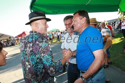 Vlado Kreslin, glasbenik, dr. Bojan Korošec, direktor Splošne bolnišnice Murska Sobota in Zoran Jankovič, župan Mestne občine Ljubljana