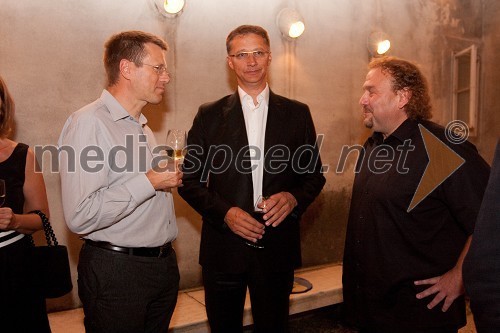 Samuel Žbogar, zunanji minister, Igor Lukšič, minister za šolstvo in šport in Darko Brlek, direktor Festivala Ljubljana