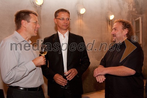 Samuel Žbogar, zunanji minister, Igor Lukšič, minister za šolstvo in šport in Darko Brlek, direktor Festivala Ljubljana