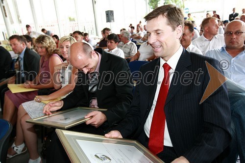 Boštjan Klemenčič, generalni direktor Jeruzalem Ormož d.o.o. in Ljutomerčan d.o.o., ter Mitja Herga, glavni enolog P&F Jeruzalem Ormož d.o.o. in P&F Ljutomerčan d.o.o.