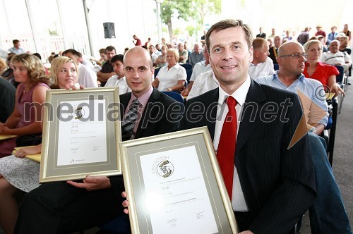 Boštjan Klemenčič, generalni direktor Jeruzalem Ormož d.o.o. in Ljutomerčan d.o.o., ter Mitja Herga, glavni enolog P&F Jeruzalem Ormož d.o.o. in P&F Ljutomerčan d.o.o.