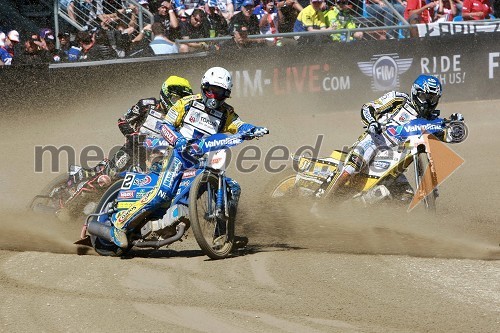 Tomasz Gollob (Poljska), Tai Woffinden (Velika Britanija) in Hans Andersen (Danska)