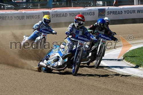 Rune Holta (Poljska), Nicki Pedersen (Danska) in Greg Hancock (ZDA)