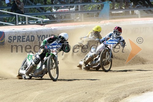 Greg Hancock (ZDA), Tomasz Gollob (Poljska) in Jurica Pavlic (Hrvaška)