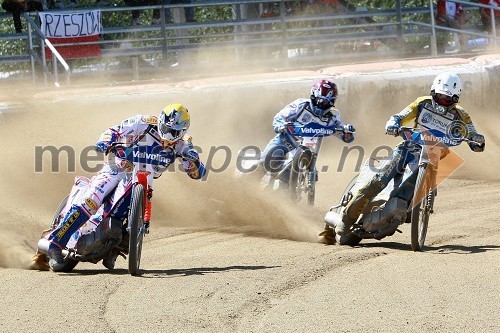 Jason Crump (Avstralija), Nicki Pedersen (Danska) in Tomasz Gollob (Poljska)