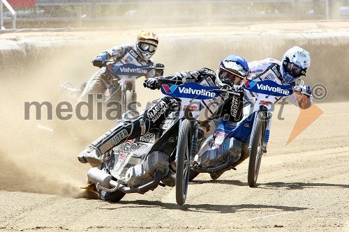 Chris Holder (Avstralija), Jurica Pavlic (Hrvaška) in Nicki Pedersen (Danska)