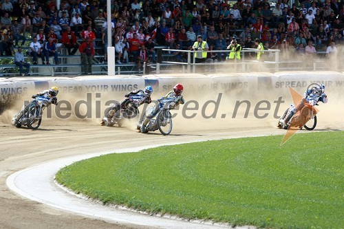 Jaroslaw Hampel (Poljska), Andreas Jonsson (Švedska), Tomasz Gollob (Poljska) in Matija Duh (Slovenija)