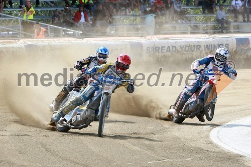 Tomasz Gollob (Poljska), Andreas Jonsson (Švedska) in Matija Duh (Slovenija)