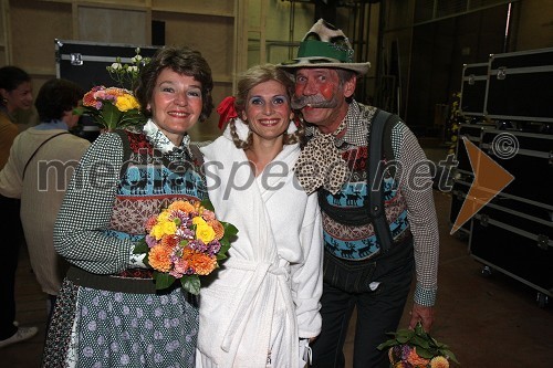 Milada Kalezić, Mirjana Šajinović in Bojan Maroševič, igralci