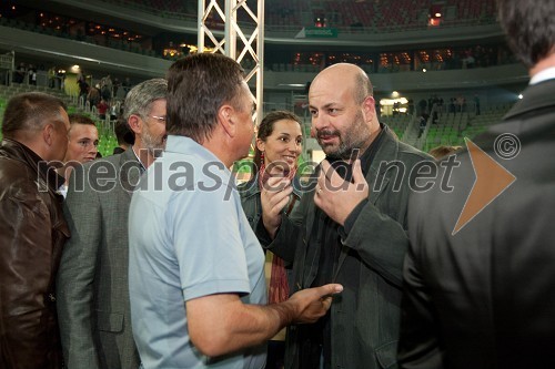 Zoran Janković, župan mestne občine Ljubljana in Jernej Šugman, igralec