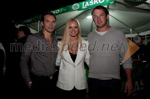 Peter Klinc, Mister Slovenije 2009, Nadya Bychkova, plesalka in Primož Kozmus, nekdanji metalec kladiva