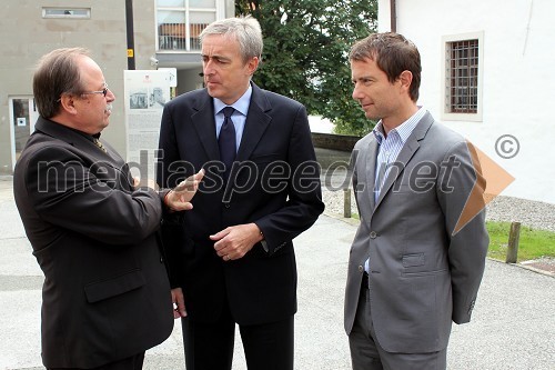 Dr. Marjan Toš, Sinagoga Maribor, Aleš Zalar, minister za pravosodje in Tomaž Orešič, kandidat za župana Mestne občine Maribor