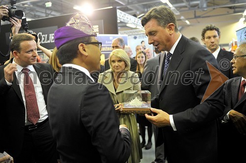 Bojan Šrot, župan Mestne občine Celje, ... in Borut Pahor, predsednik Vlade Republike Slovenije