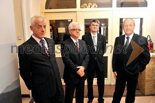 Franc Jager, direktor podjetja Jagros d.o.o., Mirko Strašek, direktor podjetja KLS d.d., Franci Pliberšek, generalni direktor in lastnik podjetja MIK Celje in Branko Pavlin, predsednik uprave časopisne družbe Dnevnik