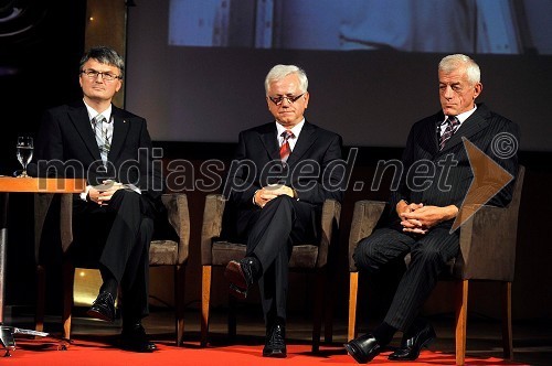 Franci Pliberšek, generalni direktor in lastnik podjetja MIK Celje, Mirko Strašek, direktor podjetja KLS d.d. in Franc Jager, direktor podjetja Jagros d.o.o.