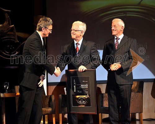 Franci Pliberšek, generalni direktor in lastnik podjetja MIK Celje, Mirko Strašek, direktor podjetja KLS d.d. in Franc Jager, direktor podjetja Jagros d.o.o.