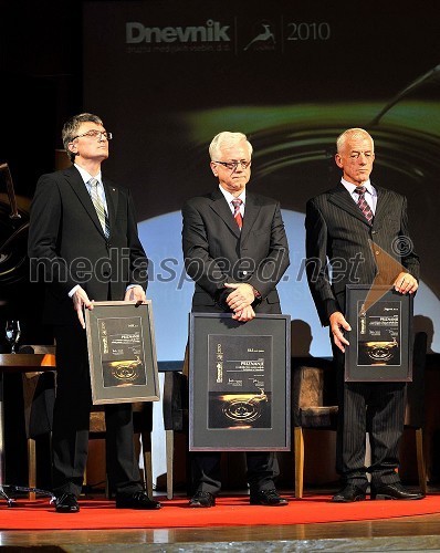 Franci Pliberšek, generalni direktor in lastnik podjetja MIK Celje, Mirko Strašek, direktor podjetja KLS d.d. in Franc Jager, direktor podjetja Jagros d.o.o.