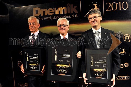 Franc Jager, direktor podjetja Jagros d.o.o., Mirko Strašek, direktor podjetja KLS d.d. in Franci Pliberšek, generalni direktor in lastnik podjetja MIK Celje