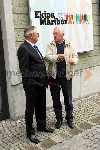 Dr. Jože Glogovšek, mestni svetnik Mestne občine Maribor ter Tone Vogrinec, nekdanji direktor alpskih smučarskih disciplin in direktor smučarskega sklada