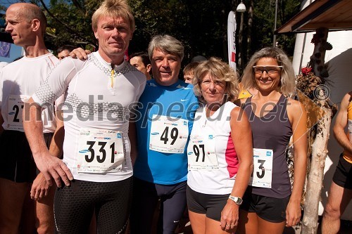 Klemen Dolenc, biatlonec, Franci Kocar, soproga Tina Kocar in Lidija Pajk