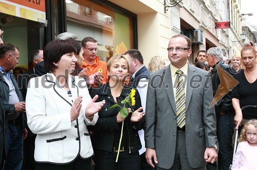 Ljudmila Novak, poslanka Evropskega parlamenta, Alenka Švarc in mag. Radovan Žerjav, predsednik stranke SLS