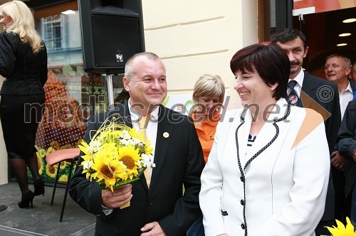 Franc Kangler, župan Mestne občine Maribor in Ljudmila Novak, poslanka Evropskega parlamenta