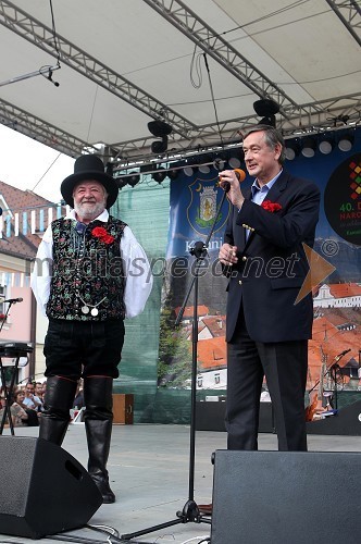 Anton Tone Smolnikar, župan Občine Kamnik in dr. Danilo Türk, predsednik Republike Slovenije