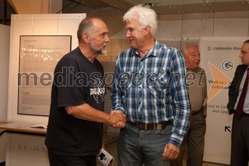 Dragan Bulič, glasbeni urednik na Val 202 in Andrej Šifrer, glasbenik