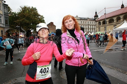 Stjepana Kolarič, maratonka (402) in Mihaela Kolarič, lastnica agencije Michela