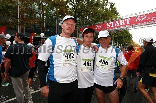 Marko Winterleitner, maratonec (482), Marko Novak, maratonec (485) in Dejan Novak, maratonec (486)
