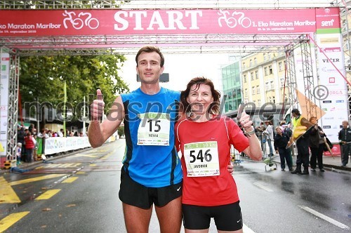 Riko Novak, maratonec (15) in Helena Javornik, maratonka (546)