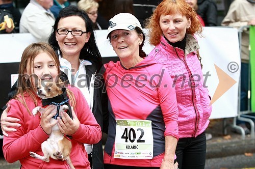 ..., Natalija Taja Kolarič, lastnica agencije Michela, Stjepana Kolarič, maratonka (402)  in Mihaela Kolarič, lastnica agencije Michela