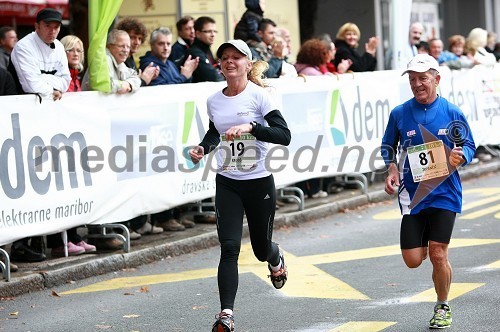 Barbara Radoš, maratonka (19) in  Rajko Zupančič, maratonec (81)

