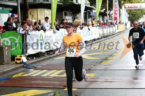 Jana Flajsinger, maratonka (496) in Rudi Kajzer, maratonec (312) 
