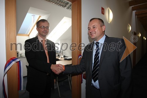 Red. prof. dr. Darko Friš, predsednik Zgodovinskega društva dr. Franca Kovačiča in Franc Kangler, župan Mestne občine Maribor