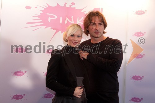 Pia Pustovrh, novinarka in Željko Mitrović, solastnik Pink Media Group