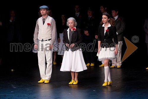 Kristijan Guček, ogralec, Teja Glažar, igralka in Arna Hadžialjević, igralka