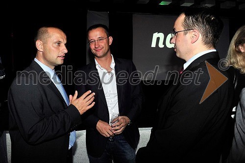 ..., Darko Horvat in Leo Oblak, predsednik uprave družbe Infonet Media
