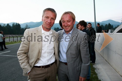 Dr. Robert Ferko, predsednik uprave podjetja Elan d.o.o. in Bojan Križaj, nekdanji smučar