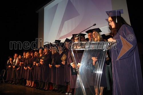 Eva Valtl, diplomantka Višje strokovne šole Academia in      Diplomanti Višje strokovne šole Academia