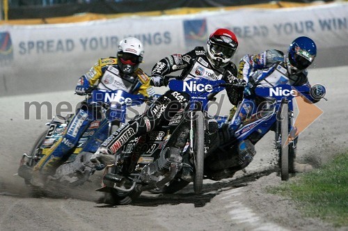 Tomasz Gollob (Poljska), Chris Holder (Avstralija) in Rune Holta (Poljska)