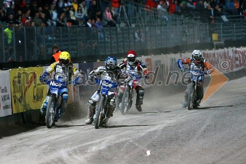 Tomasz Gollob (Poljska), Hans Andersen (Danska), Magnus Zetterstrom (Švedska) in Chris Harris (Velika Britanija)