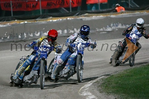 Tomasz Gollob (Poljska), Nicki Pedersen (Danska) in Andreas Jonsson (Švedska)