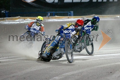 Chris Harris (Velika Britanija), Tomasz Gollob (Poljska) in Greg Hancock (ZDA)