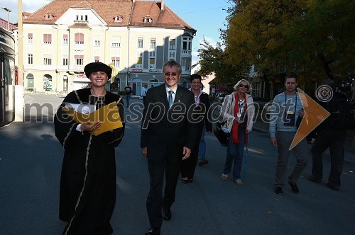 Študentka VSGT Maribor in Wolfgang Haas, direktor Steirischer Hotelfachschulverein Tourismusschulen Bad Gleichenberg