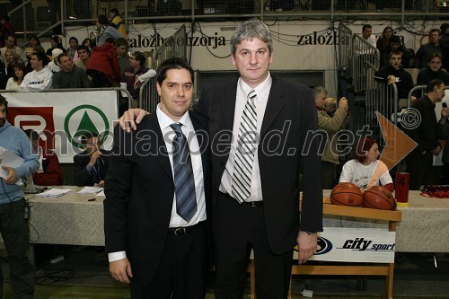 Sašo Filipovski in Aleš Pipan, košarkarska trenerja