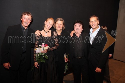 Marin Turcu, baletnik, Valentina Turcu, balerina, Janusz Kica, režiser, Janez Lotrič, operni pevec in Danilo Rošker, direktor SNG Maribor