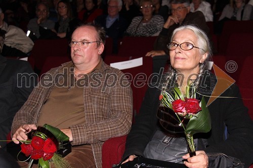 Gojmir Lešnjak Gojc, prejemnik nagrade Vesna za glavno moško vlogo v filmu Trst je naš in Bjanka Ursulov, prejemnica nagrade Vesna za kostumografijo v filmu Neke druge zgodbe