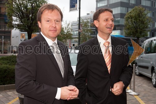 Samo Pagon, marketing Audi in Franci Bolta, direktor avtomobilske znamke Audi pri Porsche Slovenija
